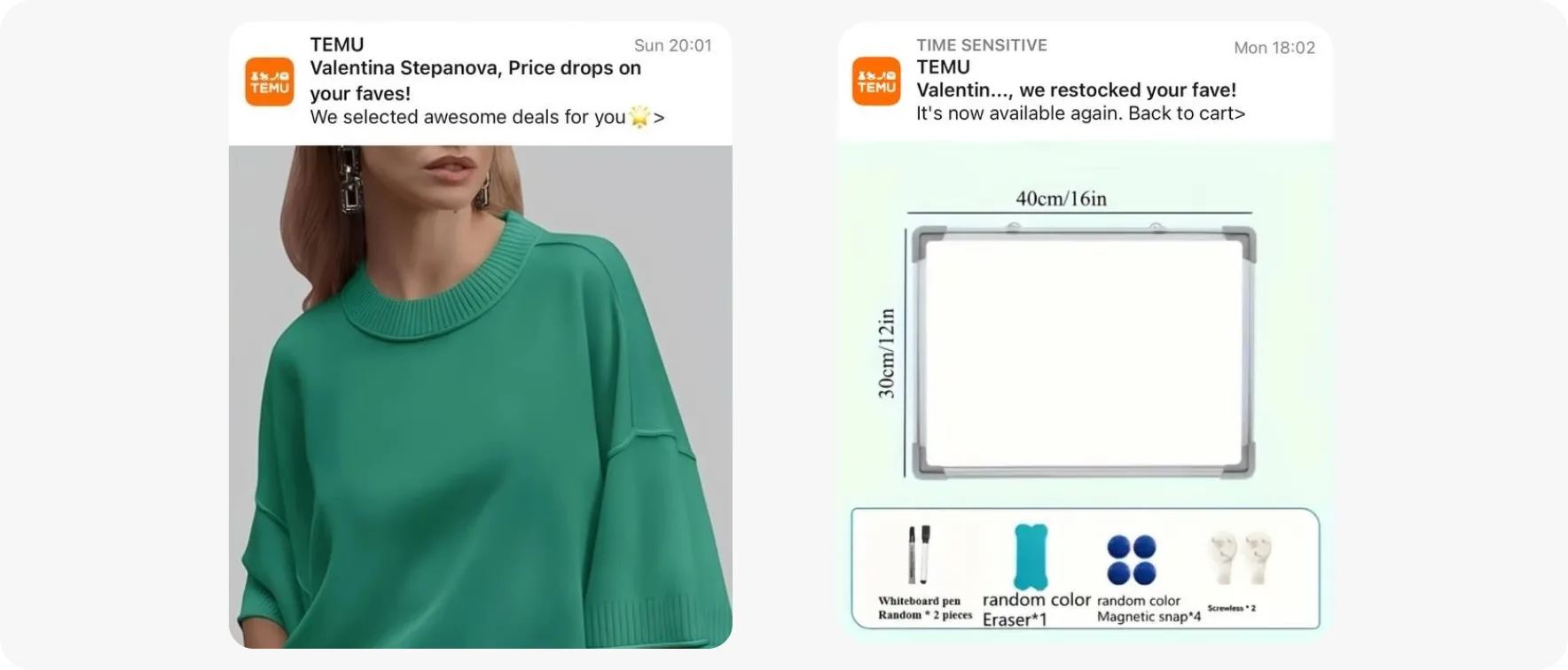 Push notification สำหรับตะกร้าสินค้าที่ถูกทิ้งเพื่อเพิ่มความเร่งด่วน
