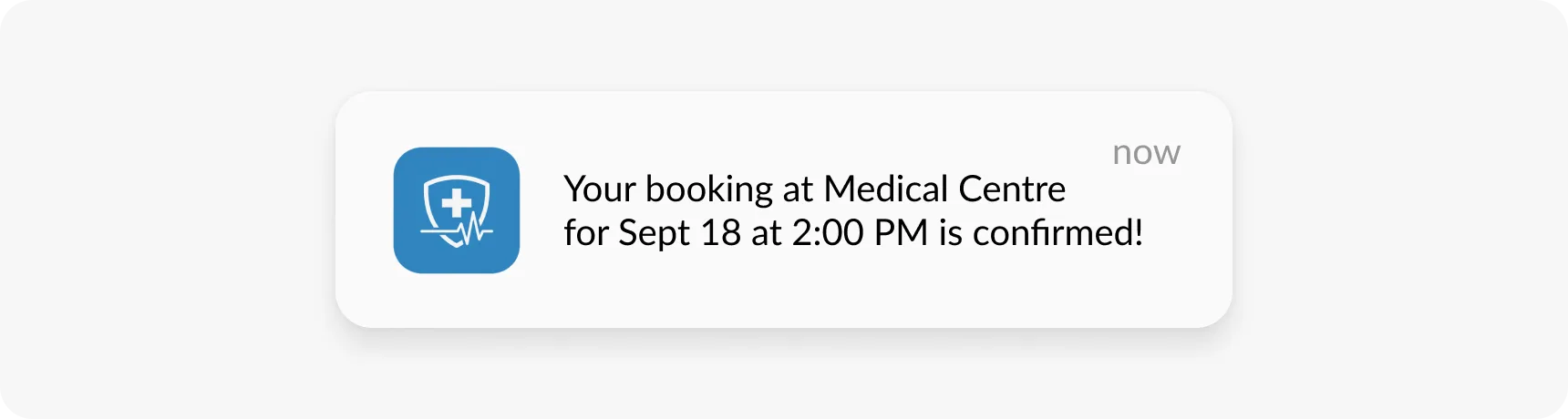 Notificação push transacional de confirmação de reserva