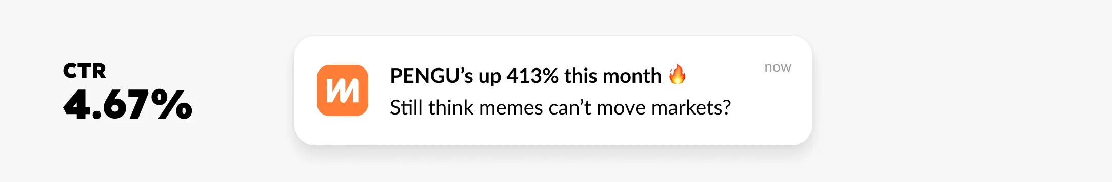 Notificación push de EXMO.com - actualización del precio de una criptomoneda