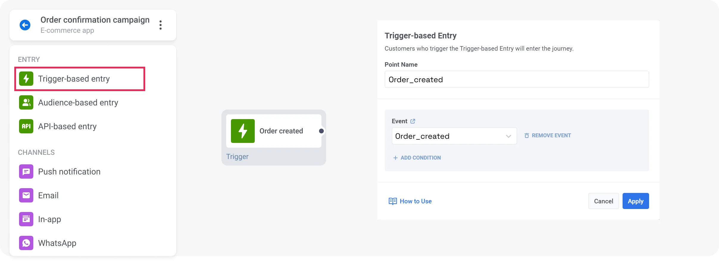 Fluxo transacional para notificação push de pedido criado passo 2