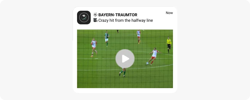 วิดีโอการแจ้งเตือนแบบ rich push