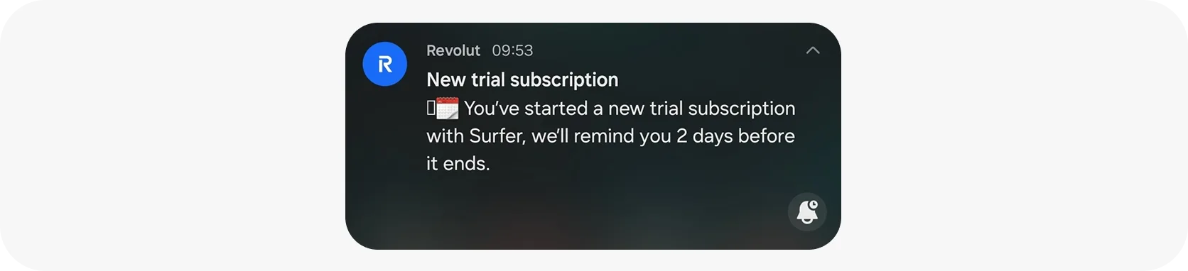 Campaña de notificación push automatizada de recordatorio de suscripción
