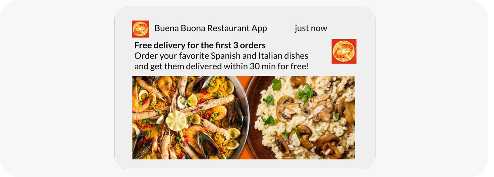 Notificación push automatizada de bienvenida