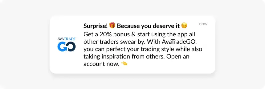 examples of push notifications