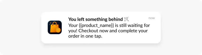 Abandoned cart reminder