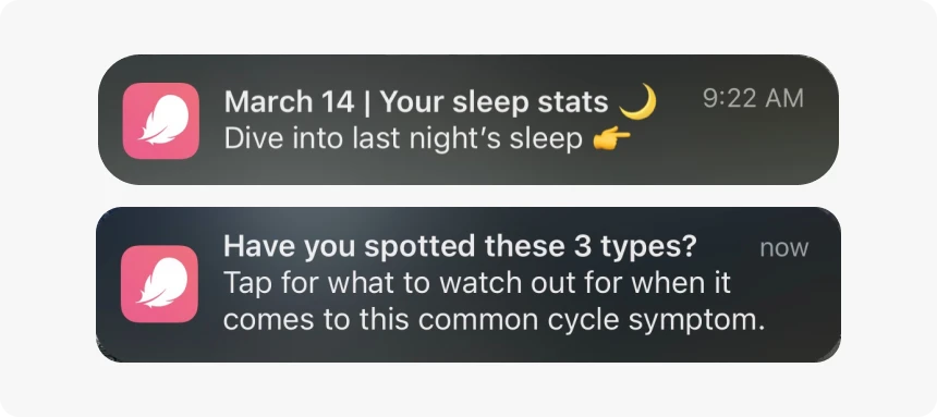 Activation push notification flo