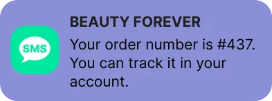 Automatisez les SMS transactionnels pour chaque commande