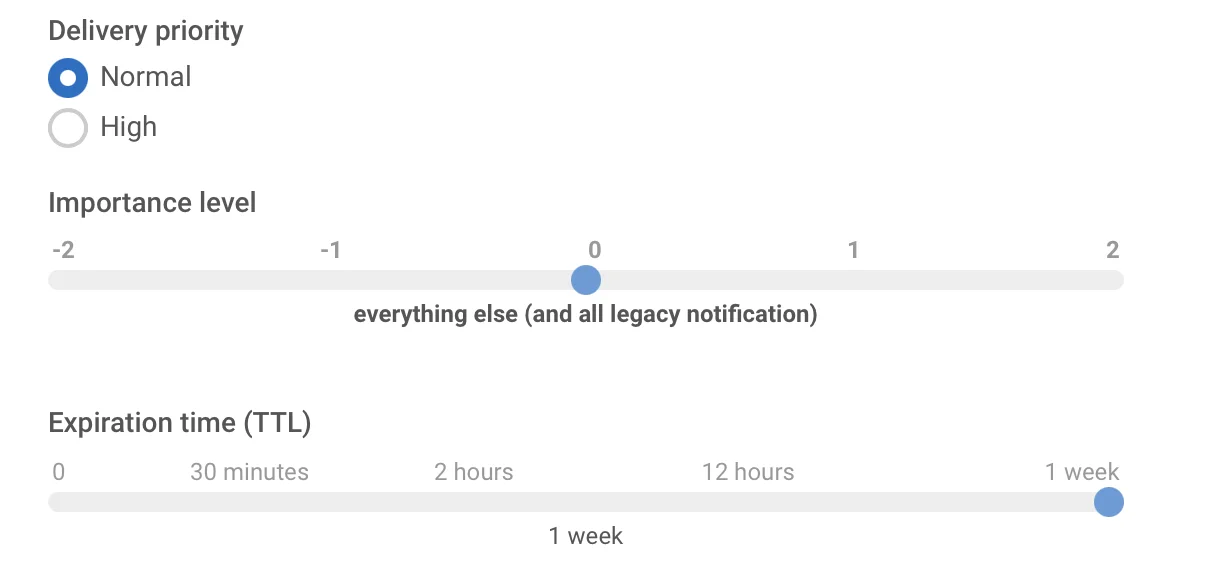 Android push notification priority and importance settings in Pushwoosh