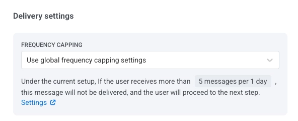 Frequency capping in Pushwoosh