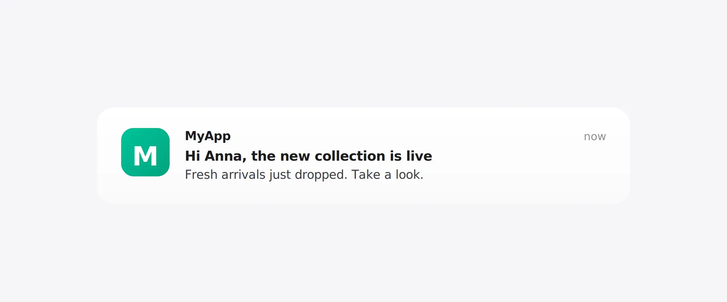 Name personalization example