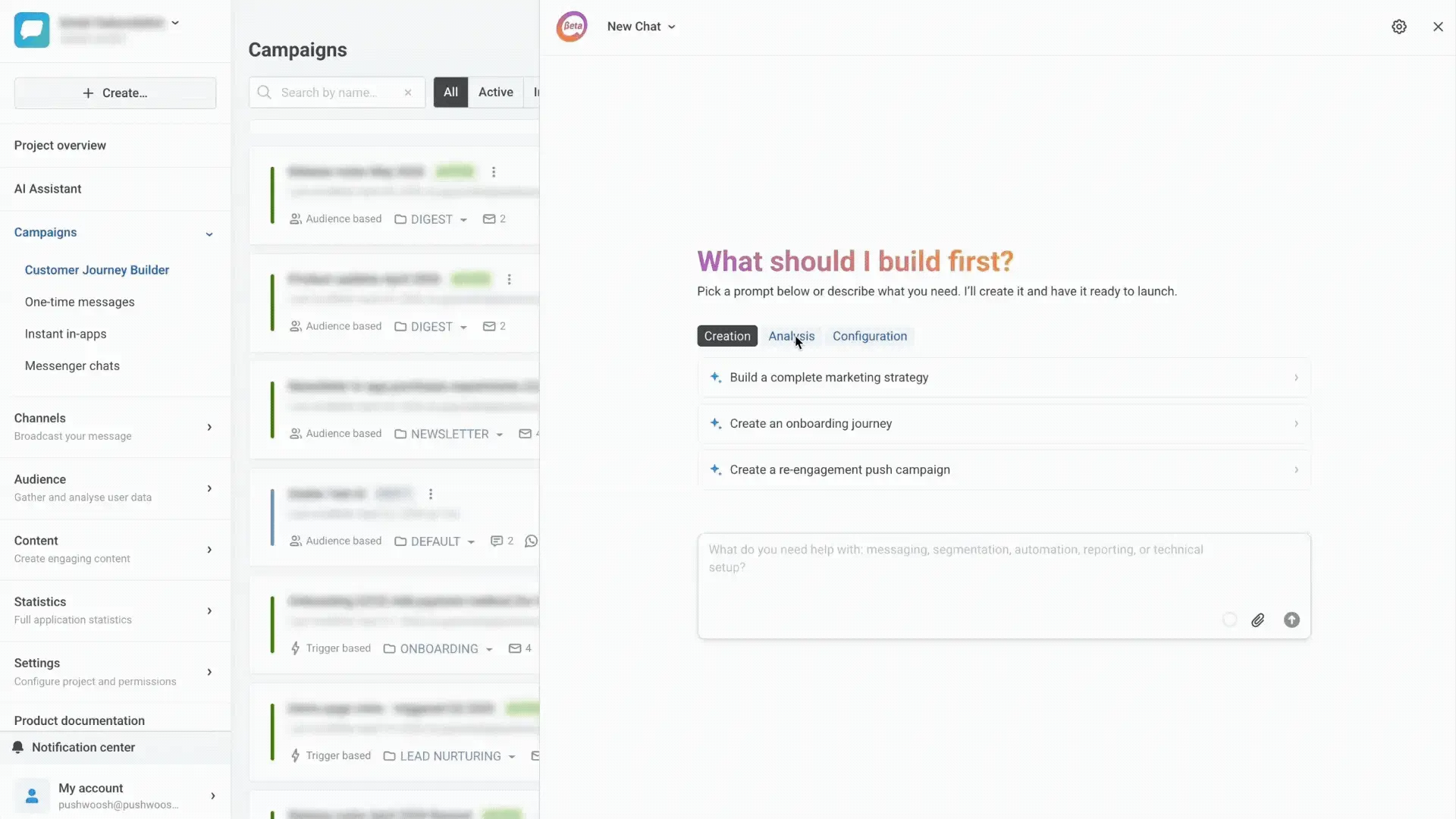 ManyMoney AI surfacing priority segments from SDK behavioral data