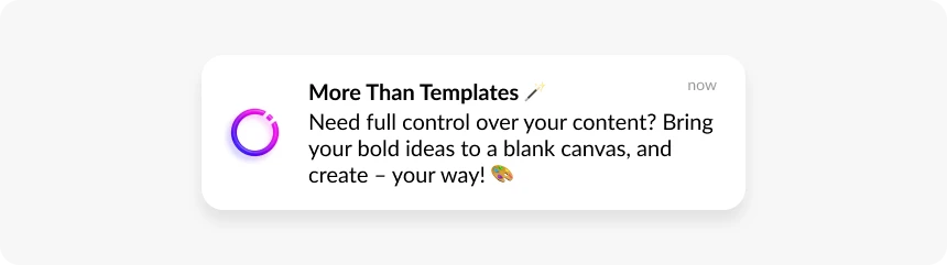 Instories trial activation push notification