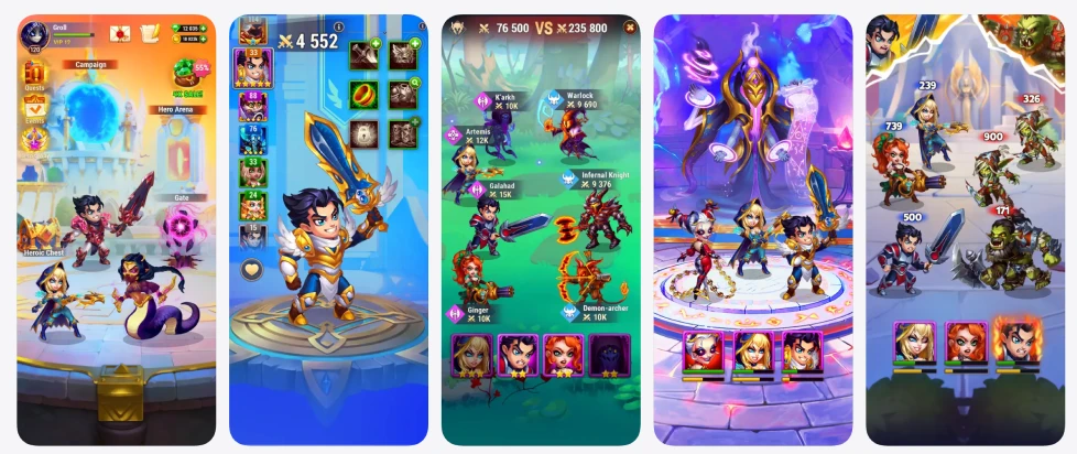 Hero Wars by Nexters: mobile and web RPG gameplay