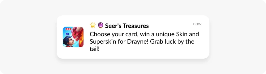 Hero Wars push notification