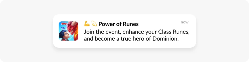 Hero Wars push notification