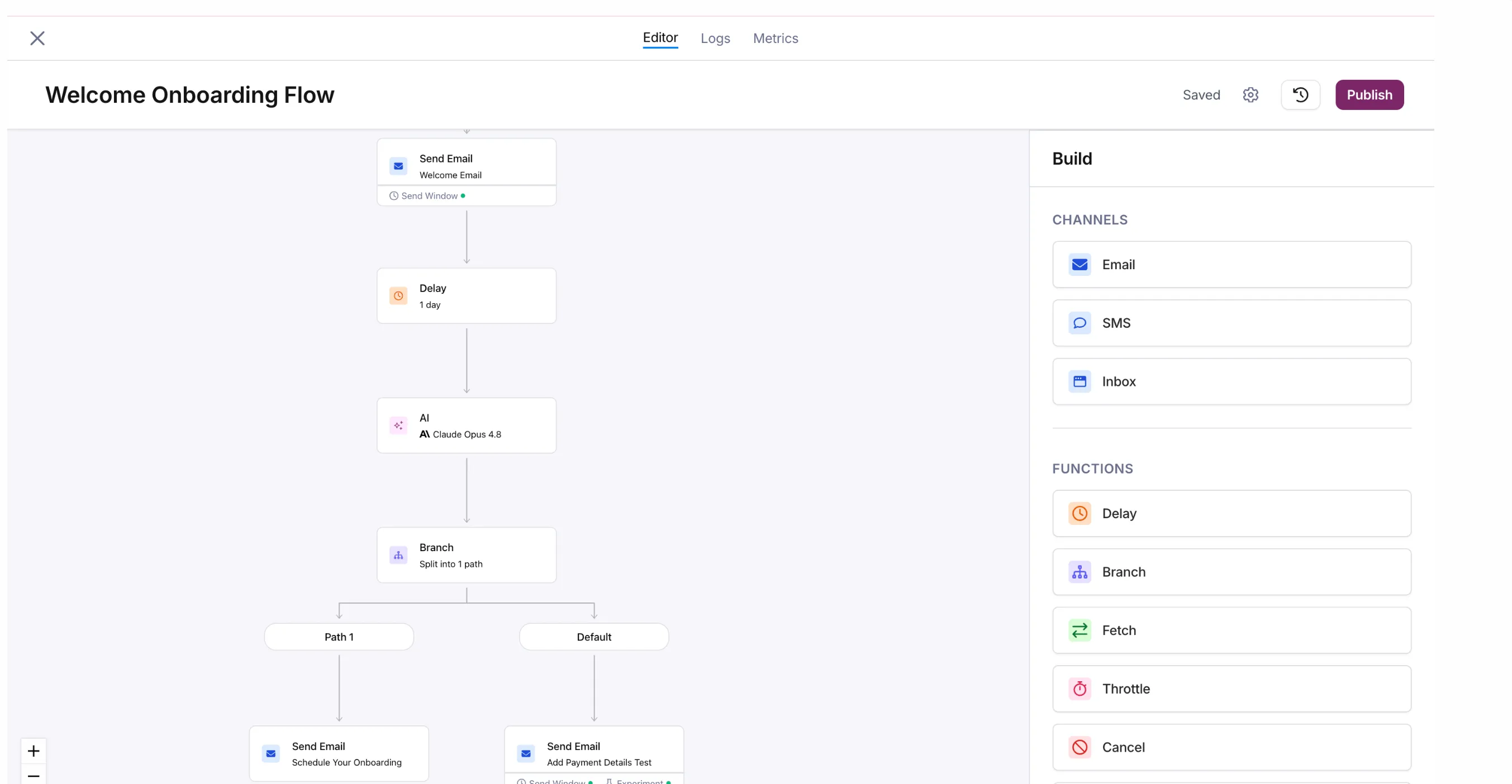 Courier notification orchestration dashboard