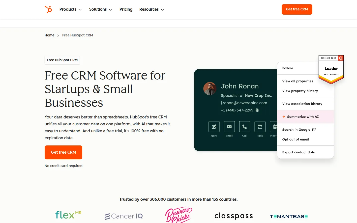 HubSpot CRM ฟรี