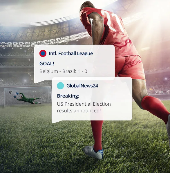 Notificações push de alta velocidade