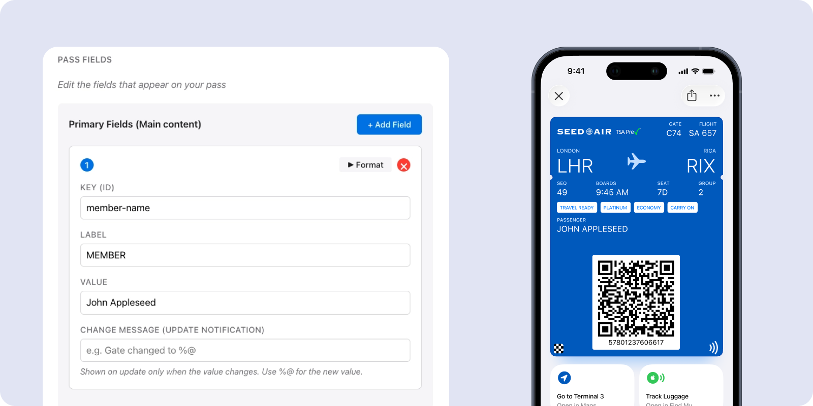 interface to create and apple wallet create pass in seconds
