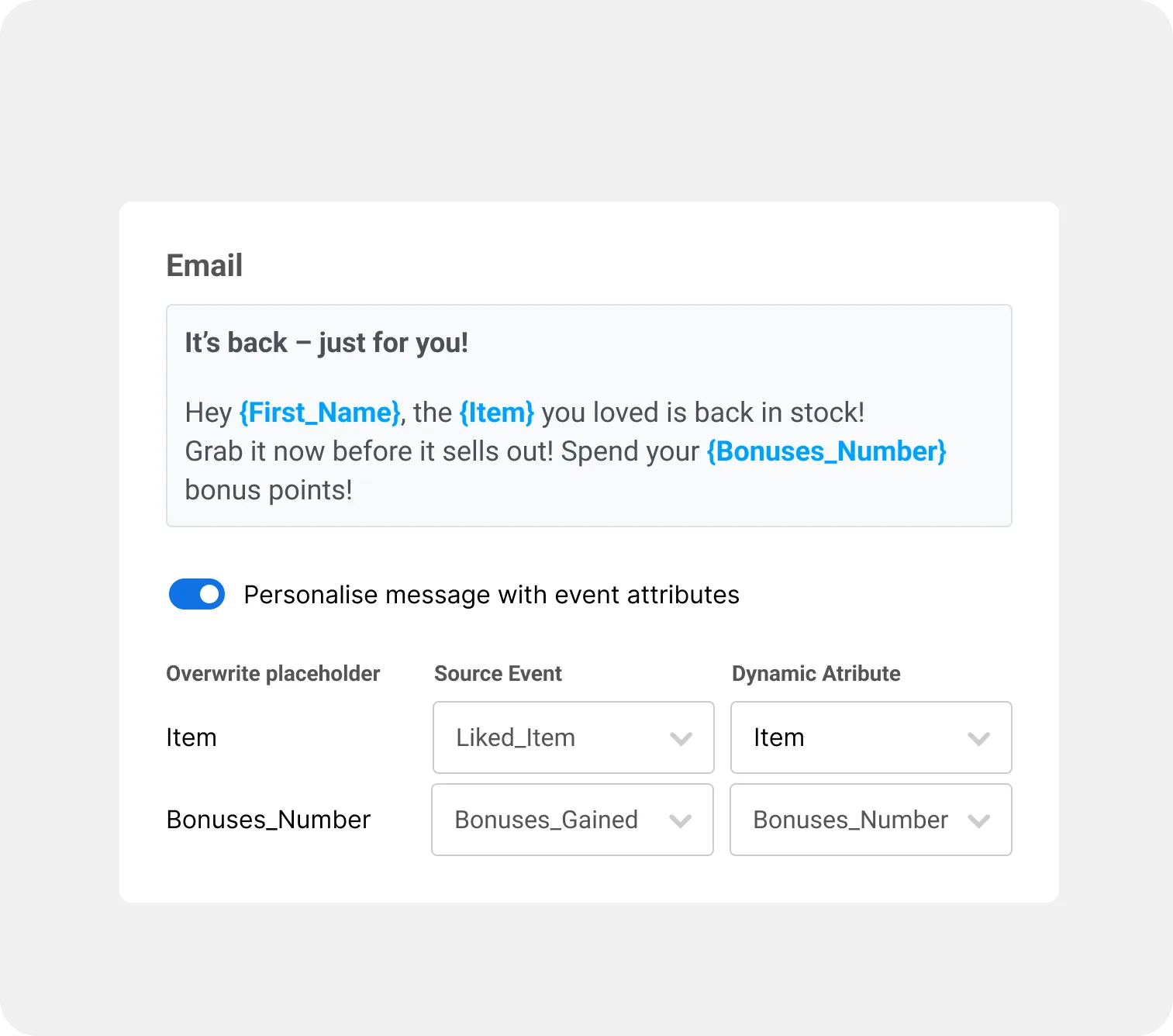 Personalización en pocos clics sin horas de formación