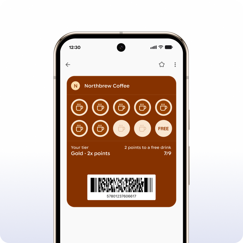 Google Wallet pass on an Android phone screen
