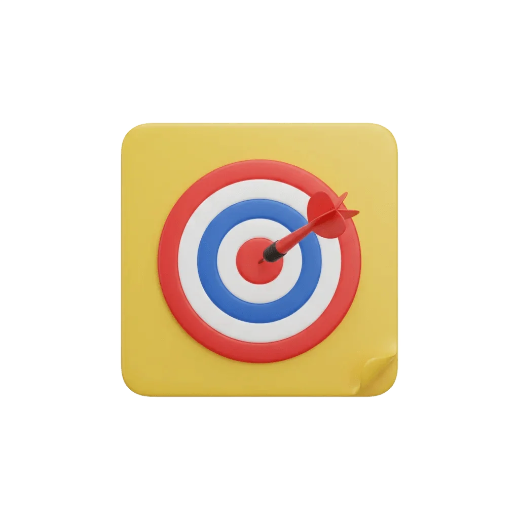 3D calendar with target bullseye for smart scheduling
