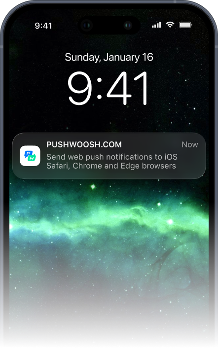 התראת Web Push על מכשיר iOS